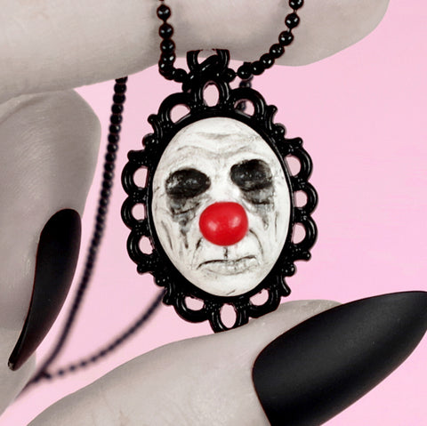 horror clown necklace