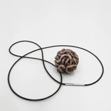 earthworm ball necklace made from polymer clay